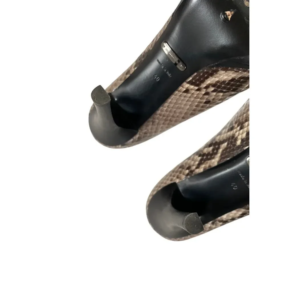 Burberry Otis Pelham 110 Python Snakeskin Platform Pumps EU 40 US‎ 10 Stone 4.5”